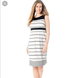 Black and white Motherhood Maternity Dress